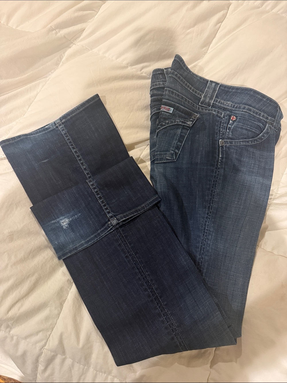Hudson Jeans Womens Dark Indigo Bootcut with Subtle Fade